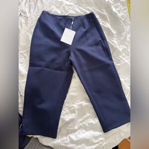 Endless Rose Navy Blue High Waisted Cropped Wide Leg Pants NWT Size XS